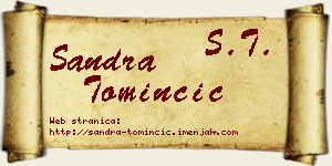Sandra Tominčić vizit kartica